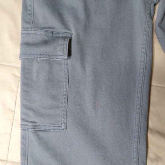 HOLLISTER | Ultra High Rise Dad Pant Long Straight Leg Blue Cargo Pants 24L - Picture 6 of 10